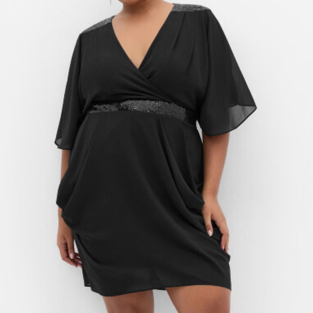 City Chic Black Sequin Dress
